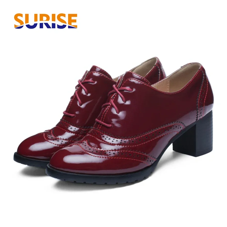 Oxford Lace Up Women - British Women's Oxfords Blue Red Black