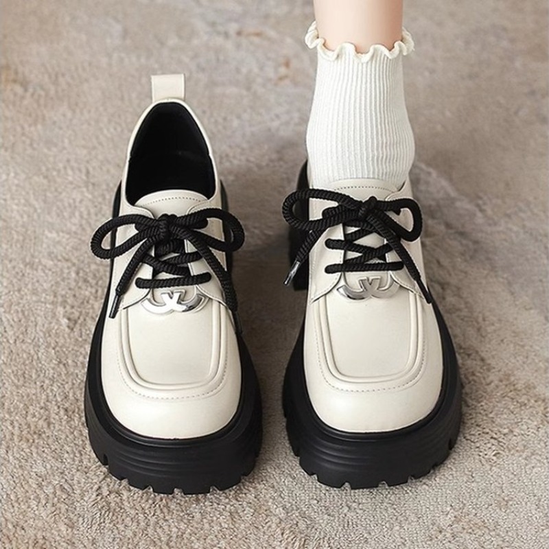 Women White Platform Oxford Sh - Oxford Lace Up Women 评论和价格