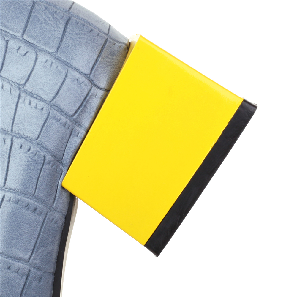 Square Low Heels Shoes Elegant - Women'S Shoes Yellow 评论和价格