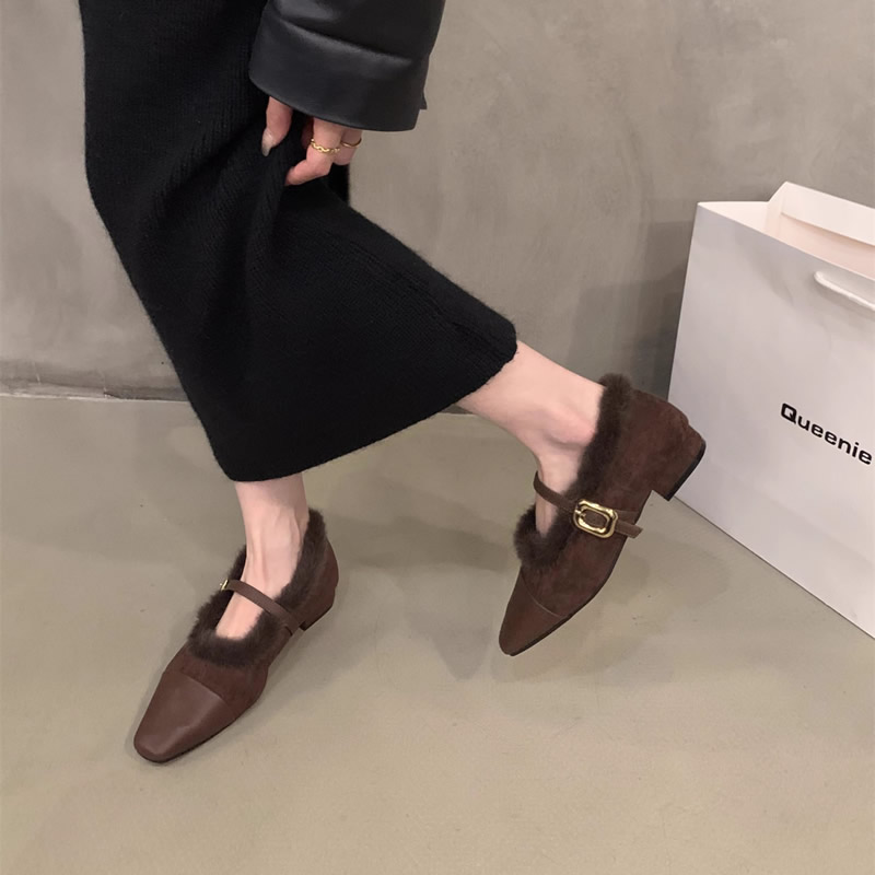 Loafers Fur Shoes Woman Comfor - Women Shoes For Winter 评论和价格
