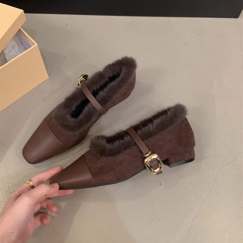 Loafers Fur Shoes Woman Comfor - Women Shoes For Winter 评论和价格