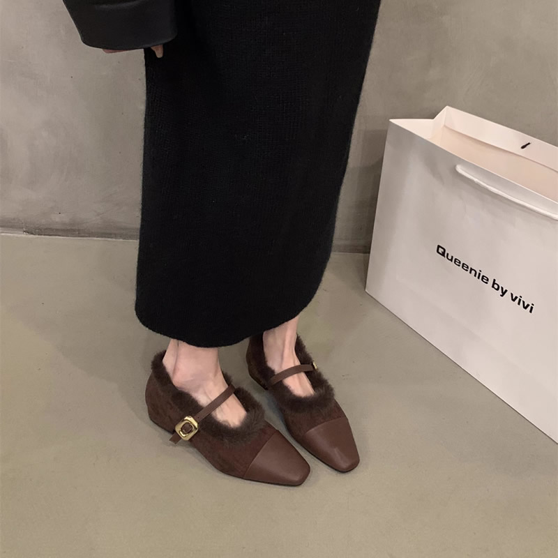 Loafers Fur Shoes Woman Comfor - Women Shoes For Winter 评论和价格