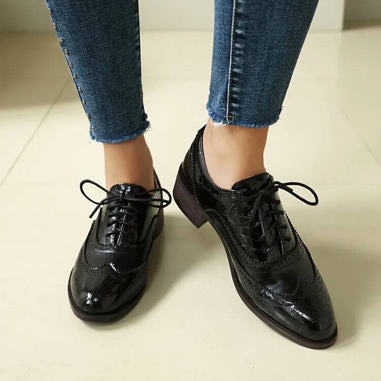 Lace Up Low Heels Women's Sing - Oxford Lace Up Women 评论和价格