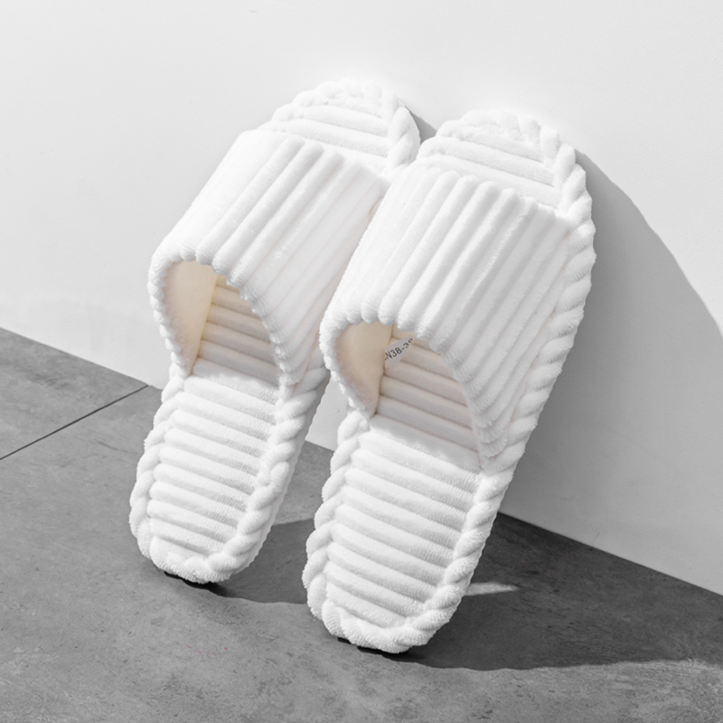 Open-Toe Breathable House Slip - Women Shoes For Winter 评论和价格