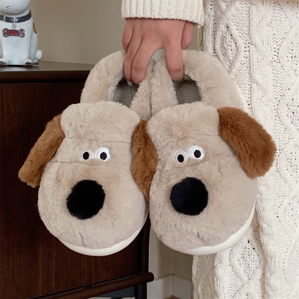Size36-45 Hug Dog Slippers Gir - Women Shoes For Winter 评论和价格
