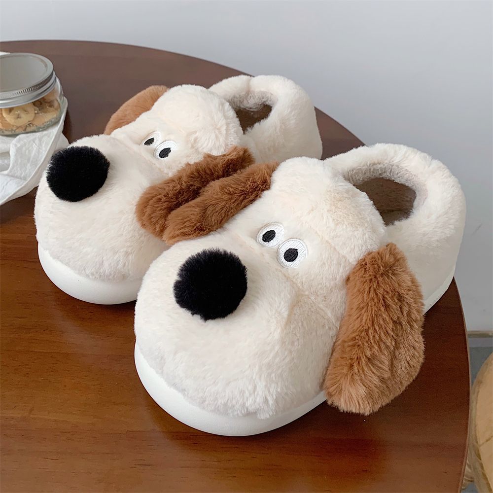 Size36-45 Hug Dog Slippers Gir - Women Shoes For Winter 评论和价格
