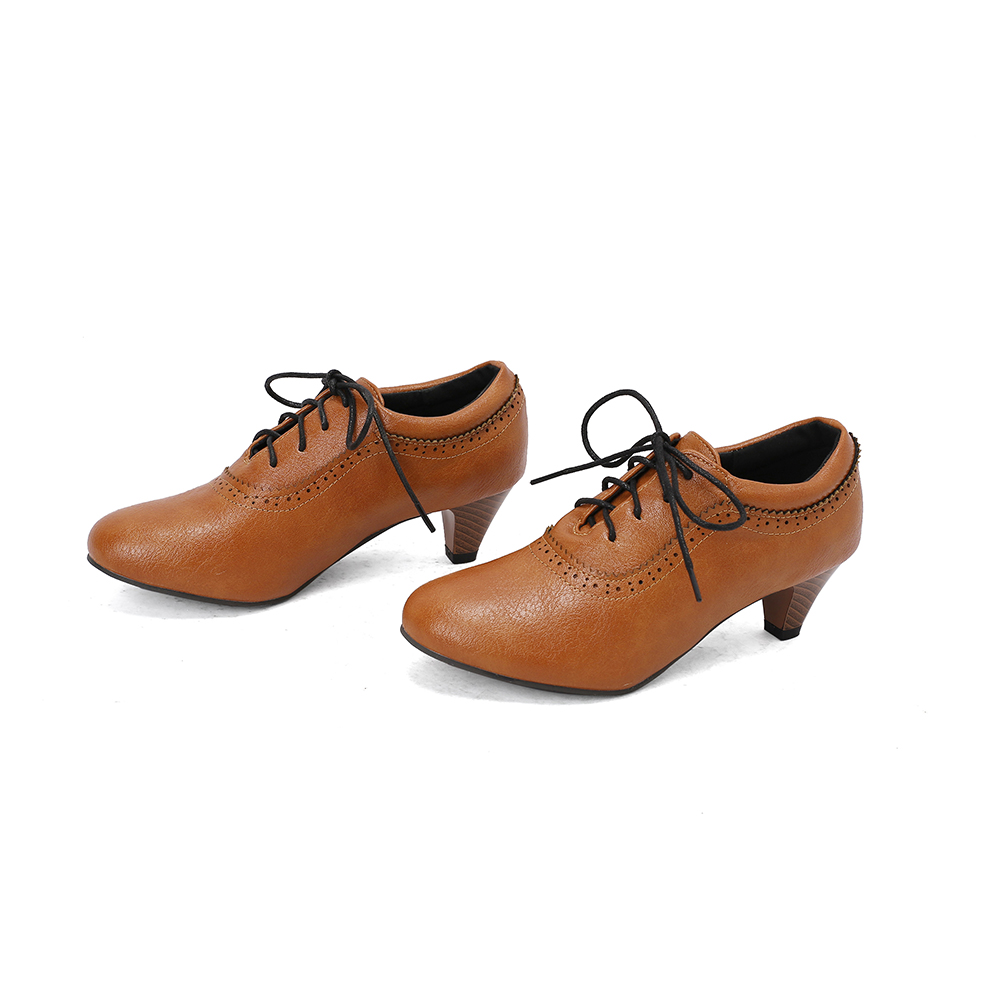  New Breathable Brown Yellow W - Oxford Lace Up Women 评论和价格