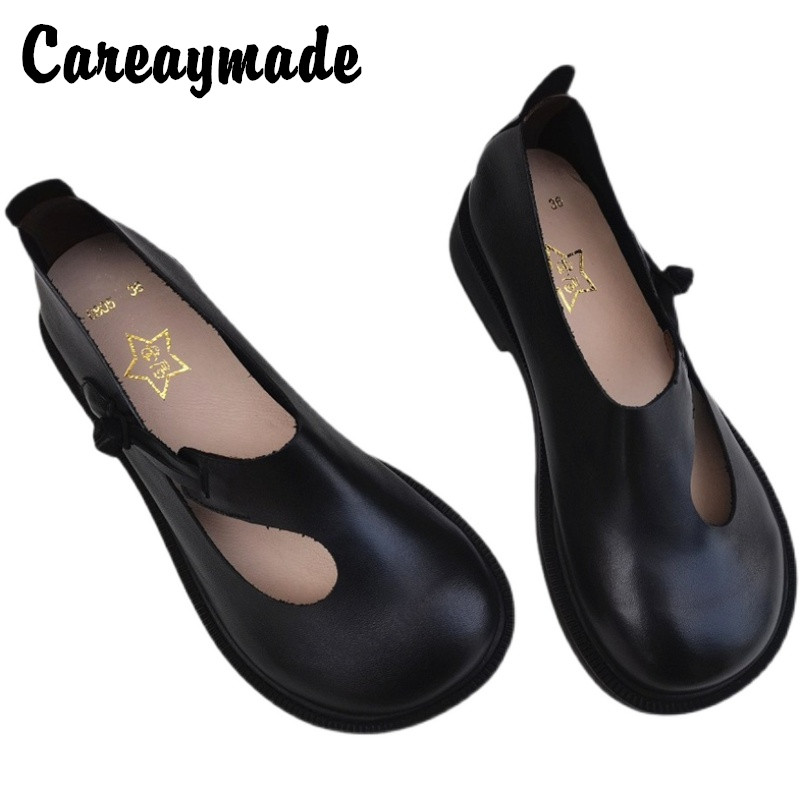 Careaymade-Genuine Leather Big - Women'S Heels 评论和价格